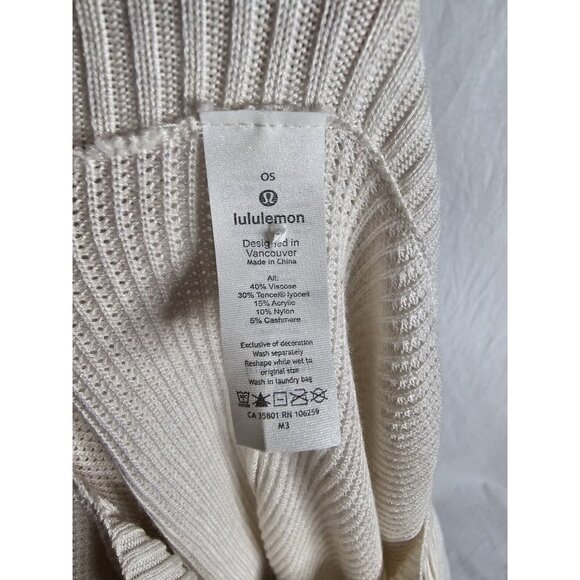 Lululemon Forward Flow Poncho White Opal One Size Viscose, Tencel, Cashmere - Picture 9 of 9